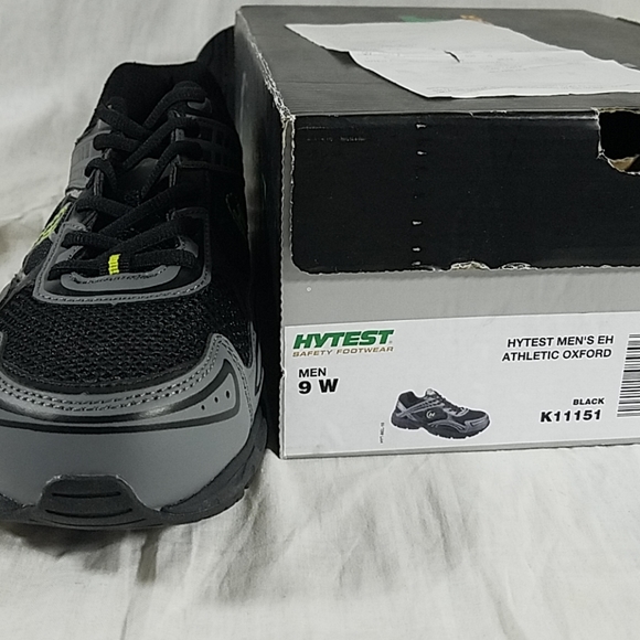 HYTEST MENS Athletic Steel Toe Safety SHOES 9W - Picture 2 of 8